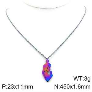 Colorful Plating Necklace - KN110179-Z