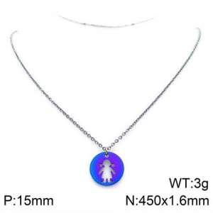 Colorful Plating Necklace - KN110183-Z