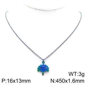 Colorful Plating Necklace - KN110185-Z
