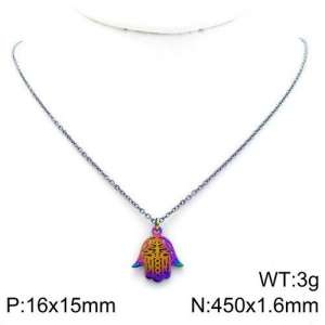Colorful Plating Necklace - KN110186-Z