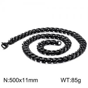 Stainless Steel Black-plating Necklace - KN110255-Z