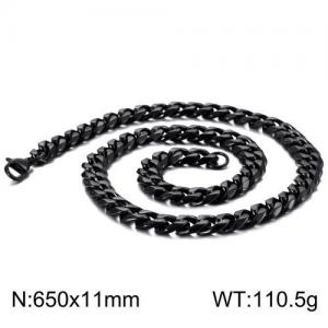 Stainless Steel Black-plating Necklace - KN110257-Z
