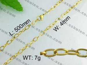 Staineless Steel Small Gold-plating Chain - KN11054-Z