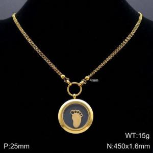 SS Gold-Plating Necklace - KN110783-Z