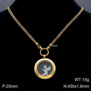 SS Gold-Plating Necklace - KN110790-Z