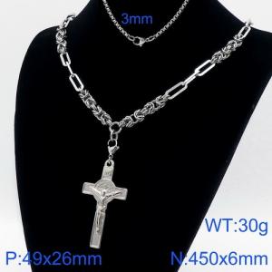 Stainless Steel Necklace - KN110975-Z