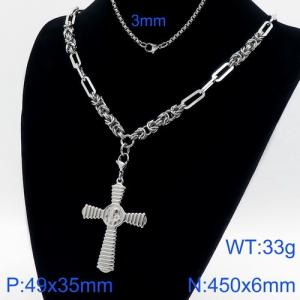 Stainless Steel Necklace - KN110977-Z