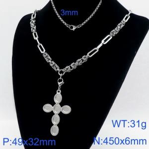 Stainless Steel Necklace - KN110980-Z