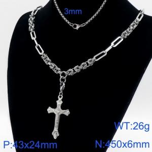 Stainless Steel Necklace - KN110982-Z