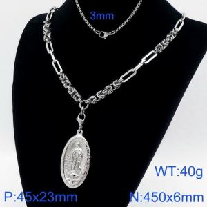 Stainless Steel Necklace - KN110985-Z
