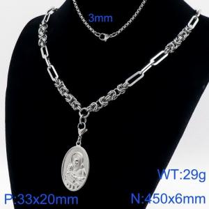 Stainless Steel Necklace - KN110987-Z