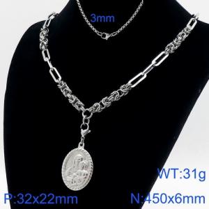 Stainless Steel Necklace - KN110988-Z