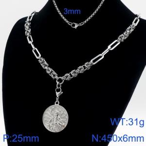 Stainless Steel Necklace - KN110989-Z