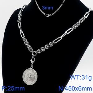 Stainless Steel Necklace - KN110991-Z