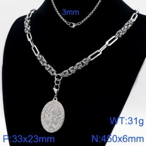 Stainless Steel Necklace - KN110992-Z