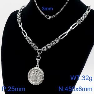 Stainless Steel Necklace - KN110994-Z
