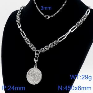 Stainless Steel Necklace - KN110995-Z