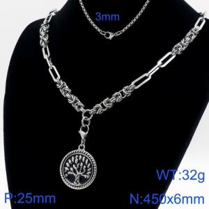 Stainless Steel Necklace - KN110997-Z