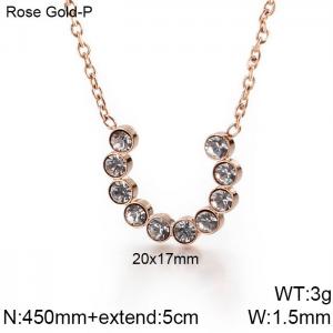 Stainless Steel Stone Necklace - KN111199-GC