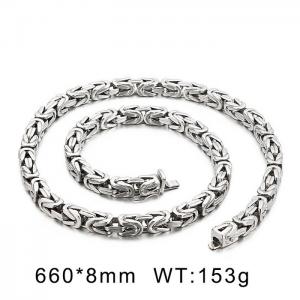Safety buckle, versatile square chain, cast imperial double-layer chain necklace - KN111206-KJX