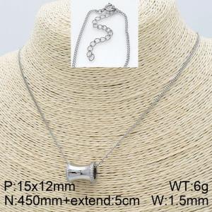 Stainless Steel Stone Necklace - KN111212-GC