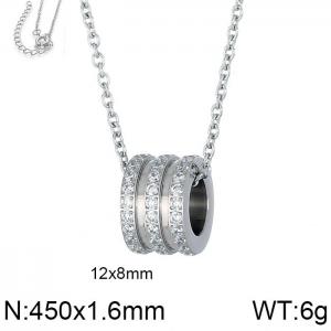 Stainless Steel Stone Necklace - KN111236-GC