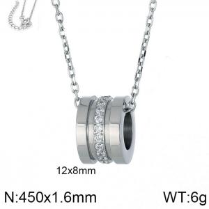 Stainless Steel Stone Necklace - KN111242-GC