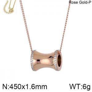 Stainless Steel Stone Necklace - KN111249-GC