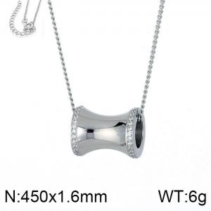 Stainless Steel Stone Necklace - KN111251-GC