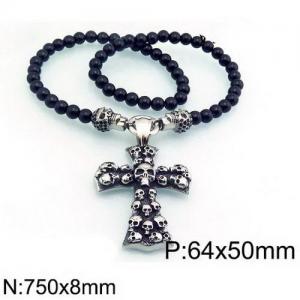 Stainless Skull Necklaces - KN111324-BD