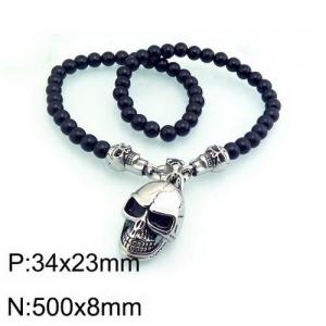 Stainless Skull Necklaces - KN111325-BD