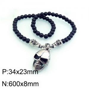 Stainless Skull Necklaces - KN111326-BD