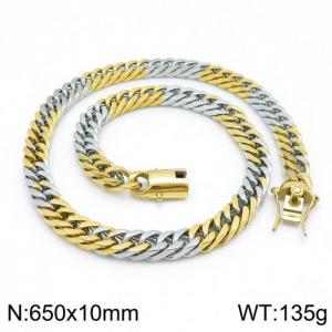 SS Gold-Plating Necklace - KN111332-Z