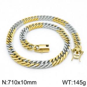SS Gold-Plating Necklace - KN111333-Z