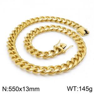 SS Gold-Plating Necklace - KN111396-Z