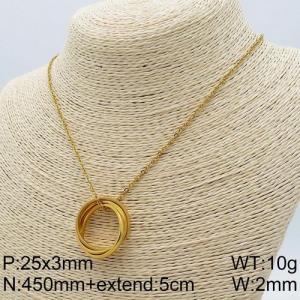 SS Gold-Plating Necklace - KN111418-Z