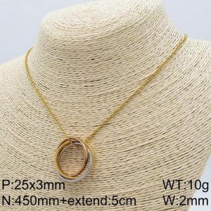 SS Gold-Plating Necklace - KN111420-Z