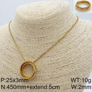 SS Gold-Plating Necklace - KN111421-Z