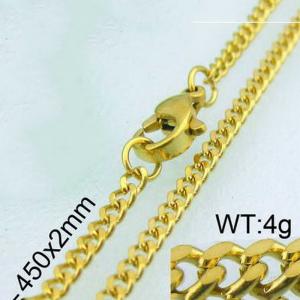 Staineless Steel Small Gold-plating Chain - KN11175-Z