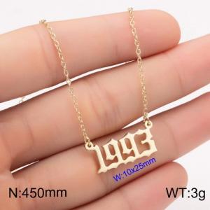 SS Gold-Plating Necklace - KN111768-WGNF