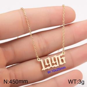 SS Gold-Plating Necklace - KN111774-WGNF