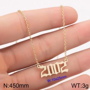 SS Gold-Plating Necklace - KN111786-WGNF