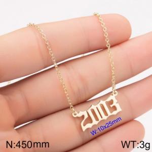 SS Gold-Plating Necklace - KN111788-WGNF