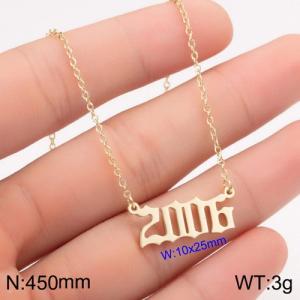 SS Gold-Plating Necklace - KN111794-WGNF