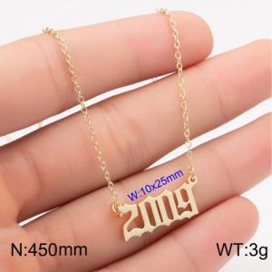 SS Gold-Plating Necklace - KN111800-WGNF