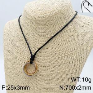 SS Gold-Plating Necklace - KN111851-Z