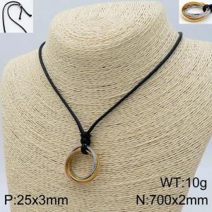 SS Gold-Plating Necklace - KN111857-Z