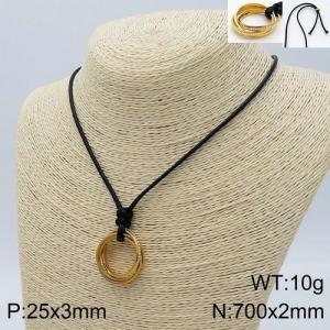 SS Gold-Plating Necklace - KN111858-Z