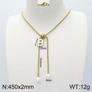 SS Gold-Plating Necklace - KN111886-Z