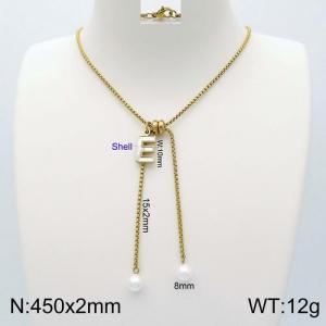 SS Gold-Plating Necklace - KN111889-Z